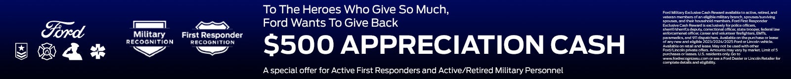 Military and First Responder Rebate